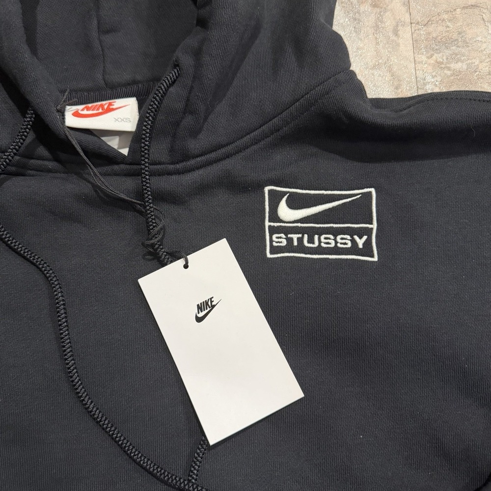 Nike x Stussy Men's Washed Hoodie Black Size XXS Apparel Collection - Picture 3 of 7